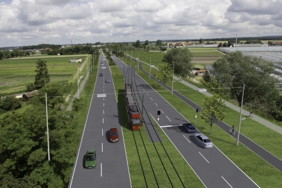 Straßenbahntrasse Thon-Wegfeld